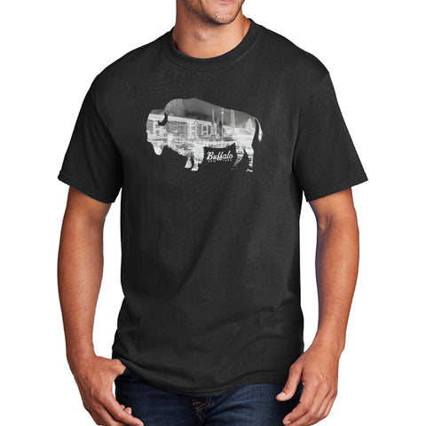 Buffalo City Skyline Short Sleeve T-Shirts